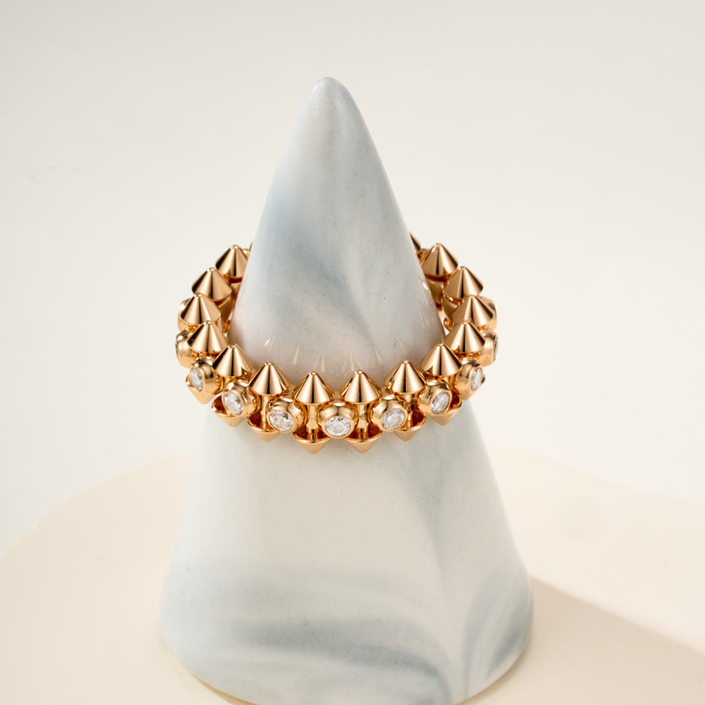 [Luxe Jewelry]CLASH 6.8MM DIAMOND MEDIUM RING