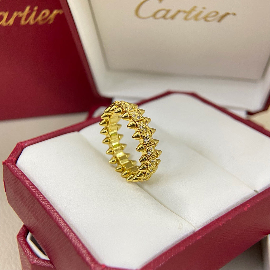 [Luxe Jewelry]CLASH 6.4MM SMALL FULL DIAMOND RING