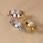 [Luxe Jewelry]LOVE RING 4.0MM DIAMOND PAVED