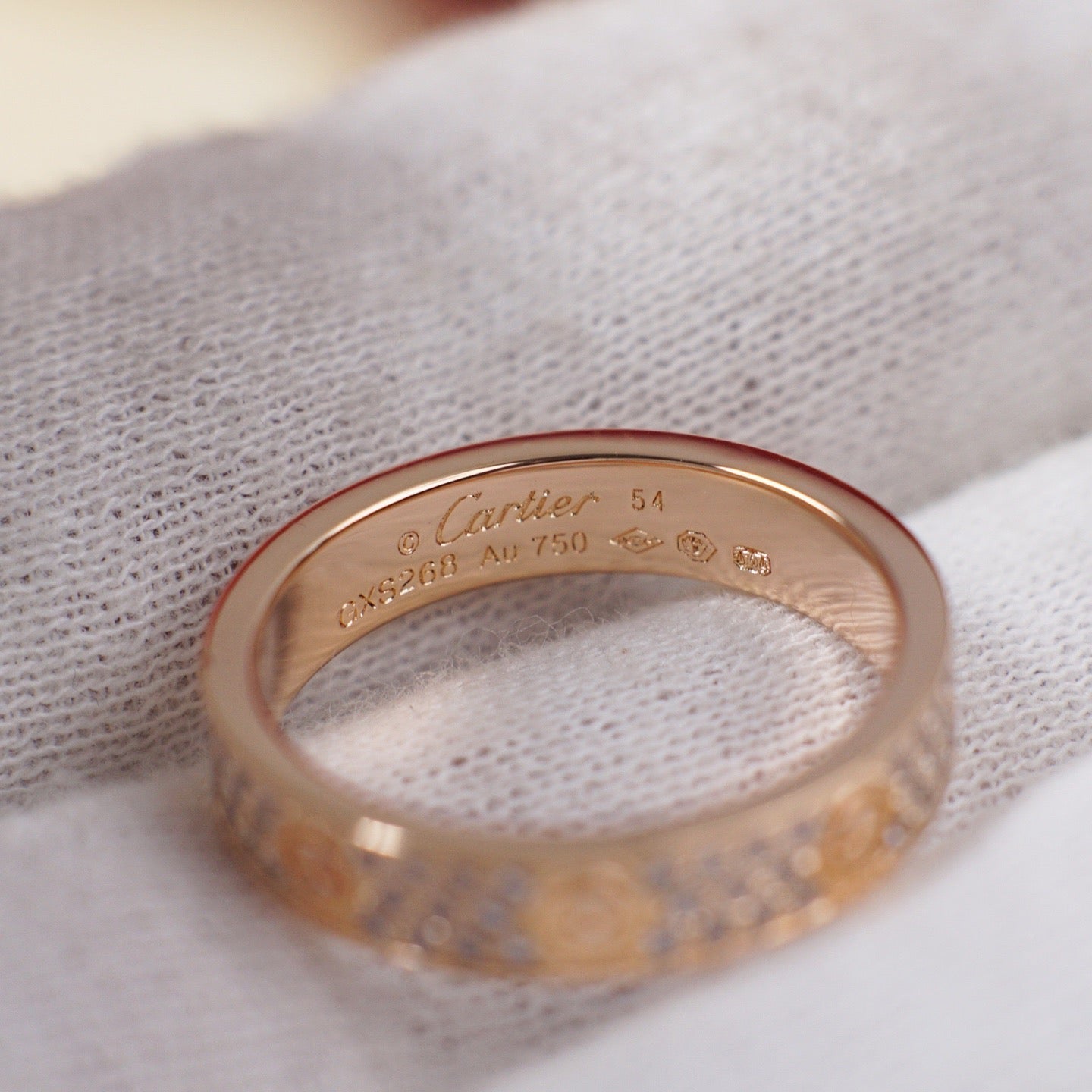 [Luxe Jewelry]LOVE RING 4.0MM DIAMOND PAVED