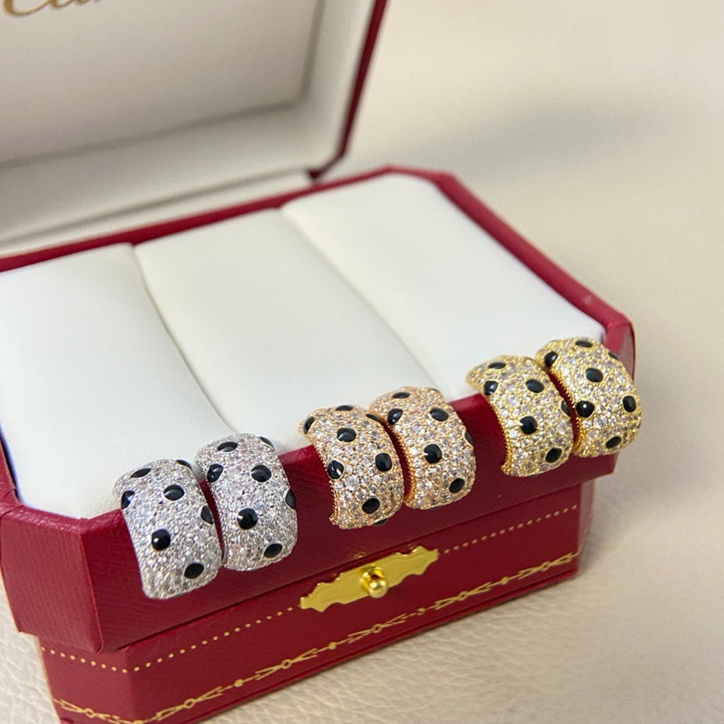 [Luxe Jewelry]PANTHERE MINI FULL DIAMOND EARRINGS