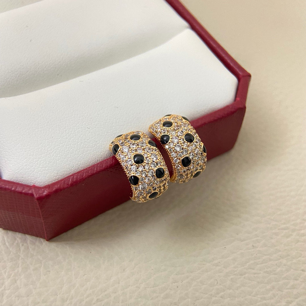 [Luxe Jewelry]PANTHERE MINI FULL DIAMOND EARRINGS