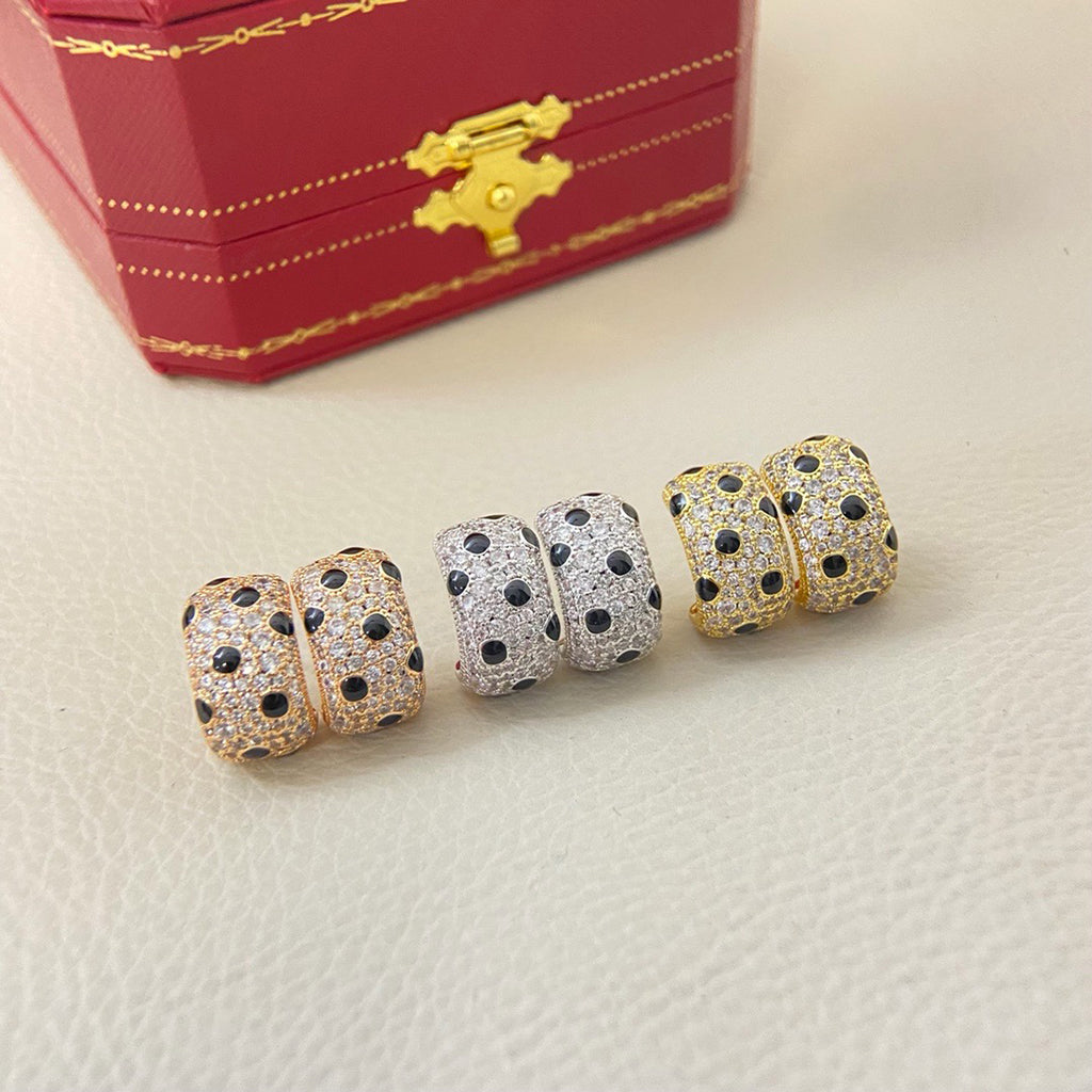 [Luxe Jewelry]PANTHERE MINI FULL DIAMOND EARRINGS