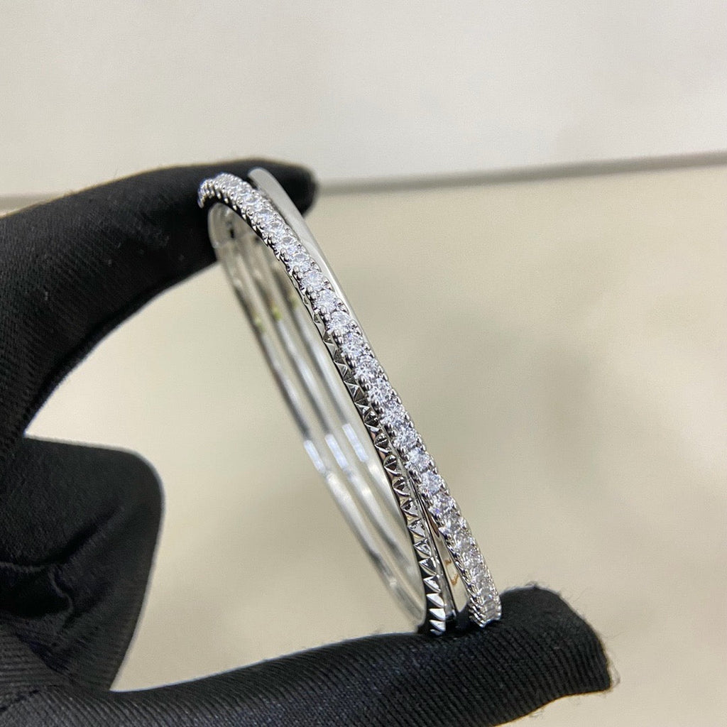 [Luxe Jewelry]ETINCELLE HALF-PAVED DIAMOND BRACELET