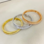 [Luxe Jewelry]ETINCELLE HALF-PAVED DIAMOND BRACELET