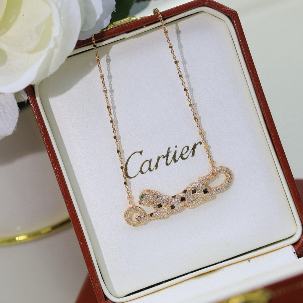 [Luxe Jewelry]PANTHERE PAVED DIAMOND NECKLACE