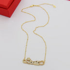 [Luxe Jewelry]PANTHERE PAVED DIAMOND NECKLACE