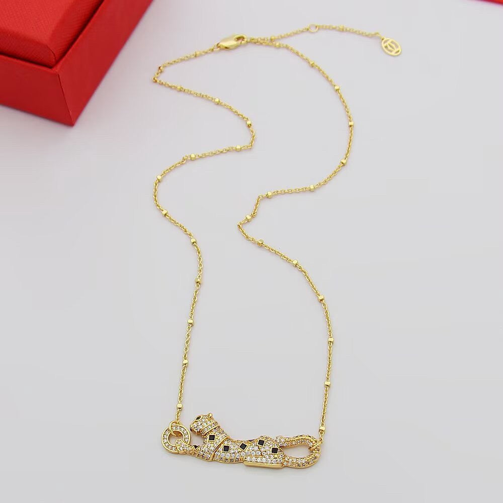[Luxe Jewelry]PANTHERE PAVED DIAMOND NECKLACE