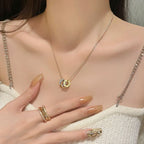 [Luxe Jewelry]LOVE 6 DIAMOND PENDANT NECKLACE
