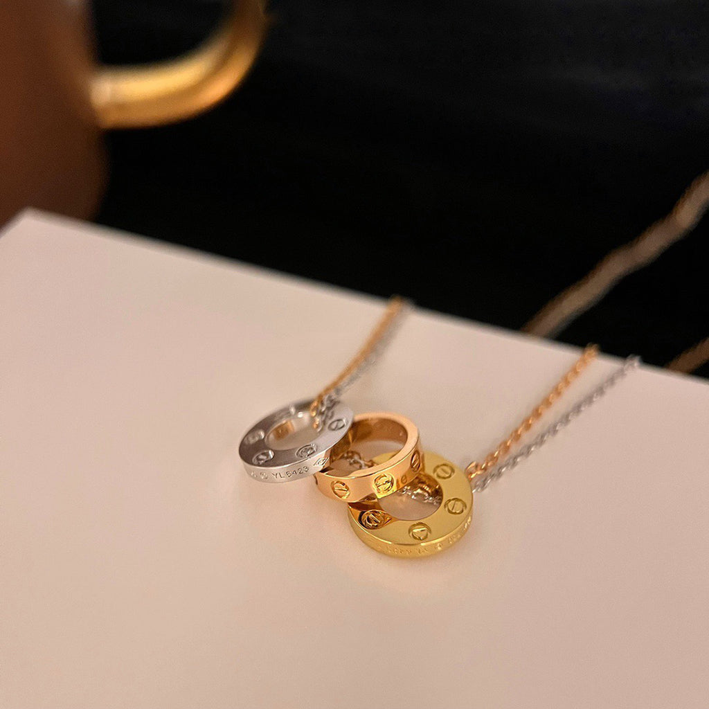 [Luxe Jewelry]LOVE 6 DIAMOND PENDANT NECKLACE