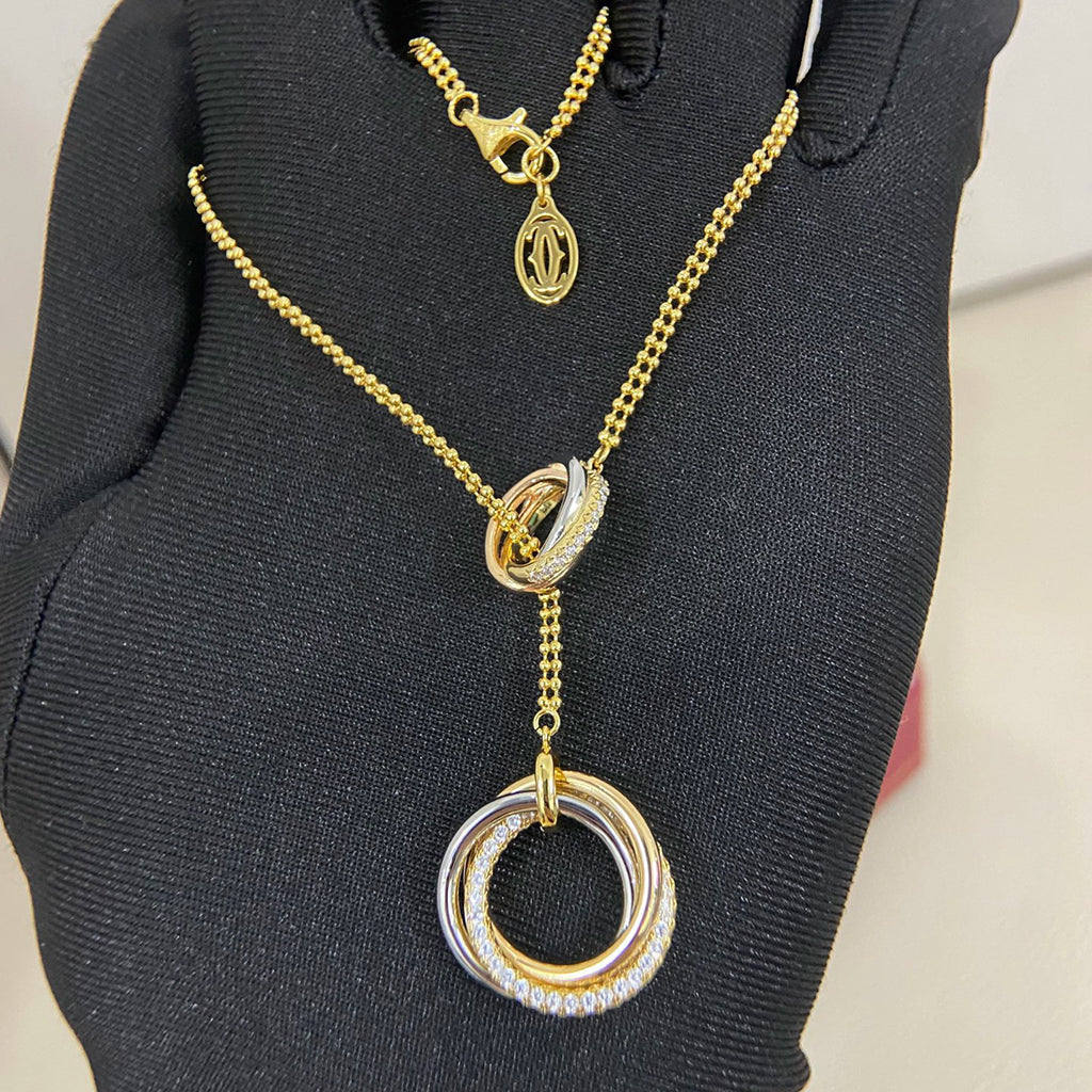 [Luxe Jewelry]TRINITY DIAMONDS NECKLACE