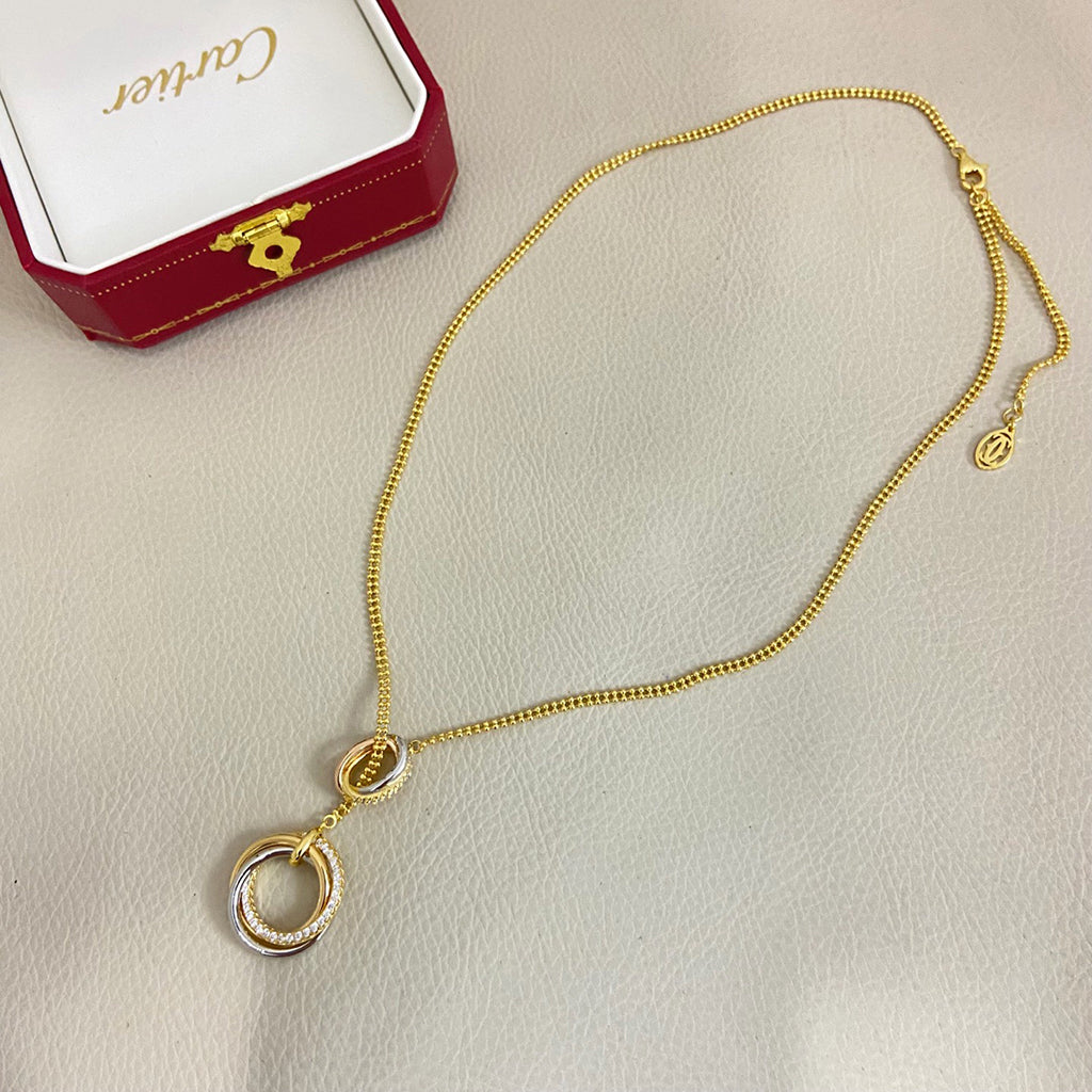 [Luxe Jewelry]TRINITY DIAMONDS NECKLACE