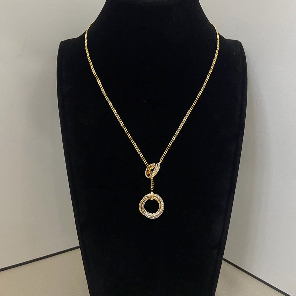 [Luxe Jewelry]TRINITY DIAMONDS NECKLACE