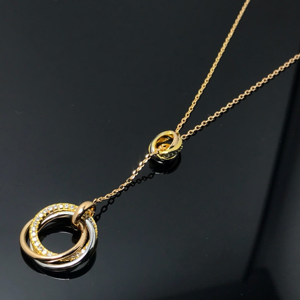 [Luxe Jewelry]TRINITY DIAMONDS NECKLACE