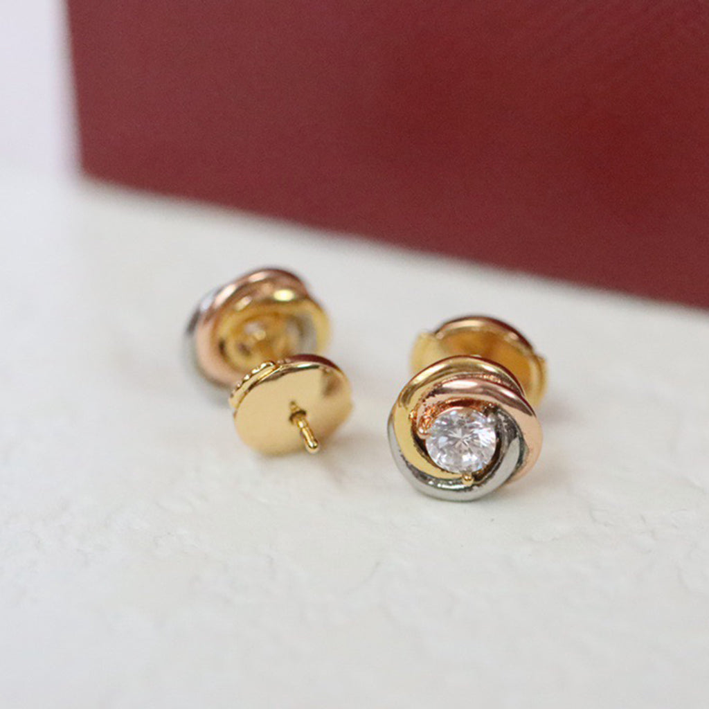 [Luxe Jewelry]TRINITY STUD DIAMOND EARRINGS
