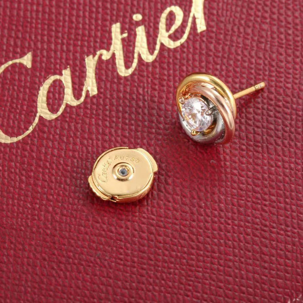 [Luxe Jewelry]TRINITY STUD DIAMOND EARRINGS