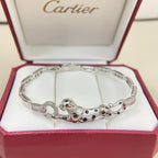 [Luxe Jewelry]PANTHERE HALF DIAMOND ON CHAIN BRACELET