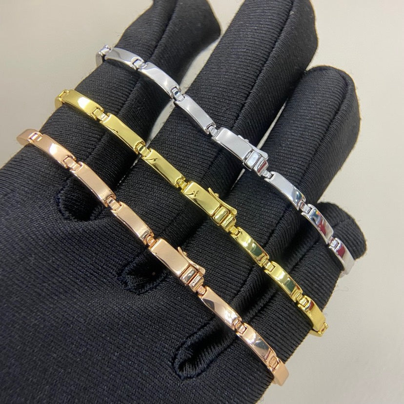 [Luxe Jewelry]PANTHERE HALF DIAMOND ON CHAIN BRACELET