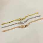 [Luxe Jewelry]PANTHERE HALF DIAMOND ON CHAIN BRACELET