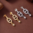 [Luxe]Boucles d'oreilles HM Chaine Diamant