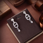 [Luxe]Boucles d'oreilles HM Chaine Diamant