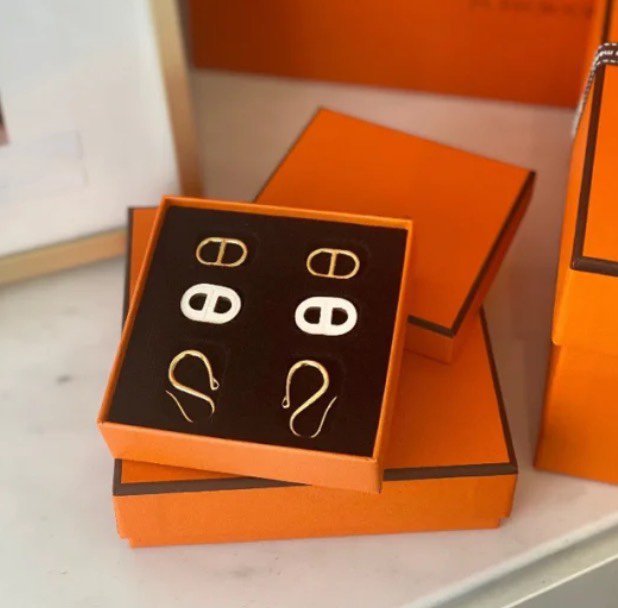 [Luxe]Boucles d'oreilles HM O'MAILLON en or