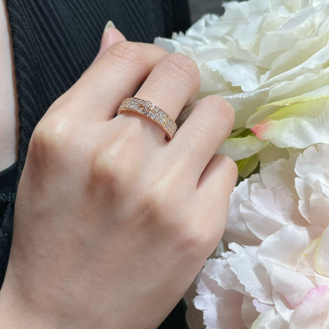 [Luxe]BAGUE KELLY EN OR ROSE ET DIAMANTS