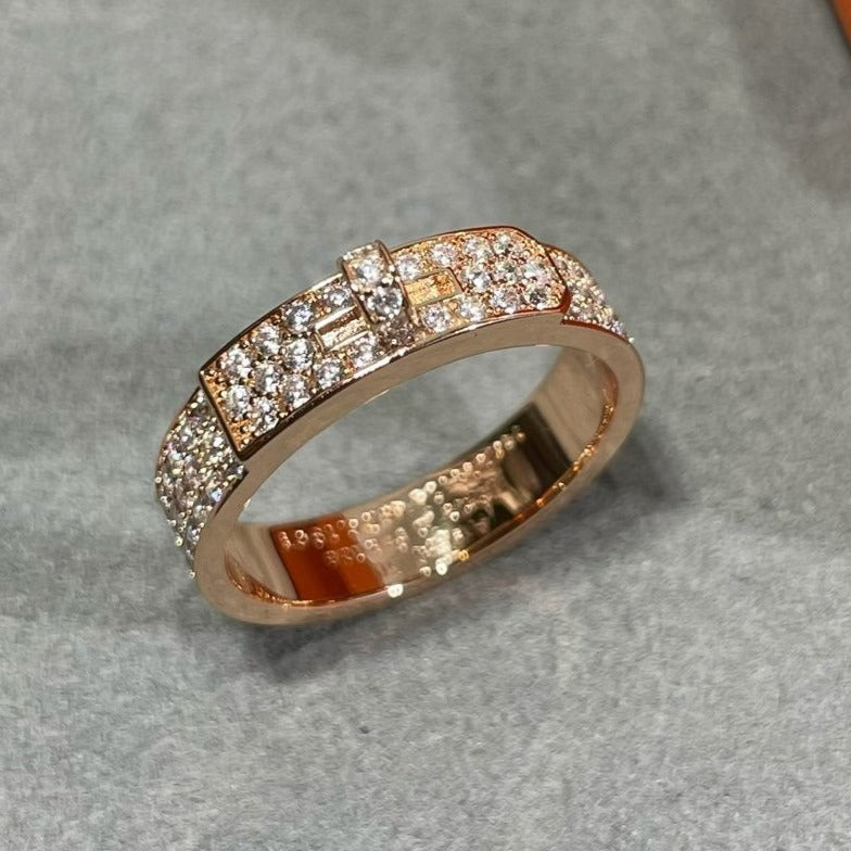 [Luxe]BAGUE KELLY EN OR ROSE ET DIAMANTS