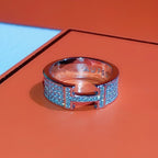 [Luxe]BAGUE H PLEINE DIAMANT