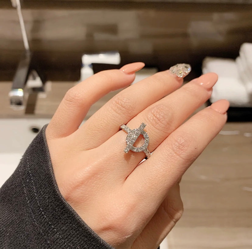 [Luxe]BAGUE ECHAPPEE ARGENT DIAMANT