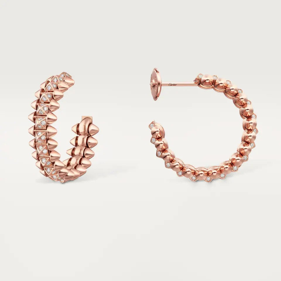 [Luxe Jewelry]CLASH 6.4MM FULL DIAMOND SMALL EARRINGS