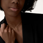 [Luxe Jewelry]TRINITY  NECKLACE 1 DIAMOND