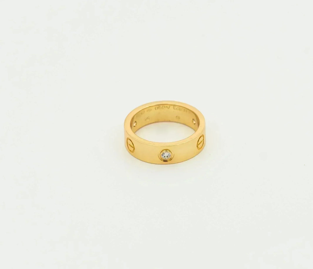 [Luxe]LOVE RING 5.5MM 3 DIAMONDS GOLD