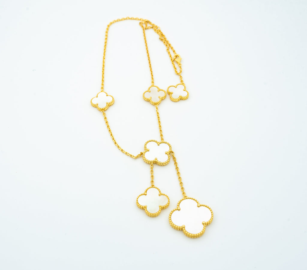 [Luxe]CLOVER MOTHER OF PEARL NECKLACE 6 MOTIF
