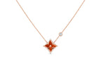 [Luxe] COLLIER ÉTOILE OR ROSE 1 DIAMANT