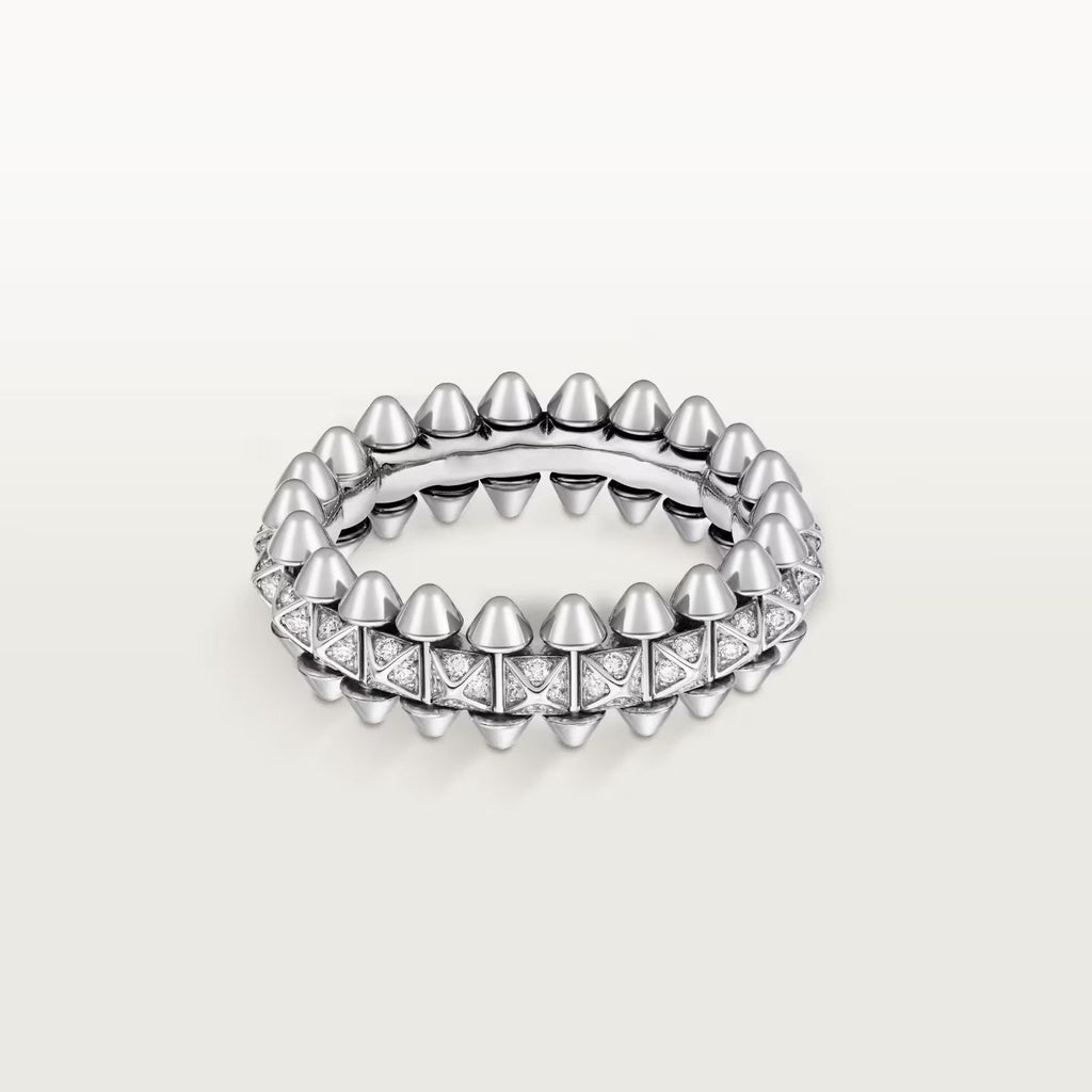 [Luxe Jewelry]CLASH 6.4MM SMALL FULL DIAMOND RING