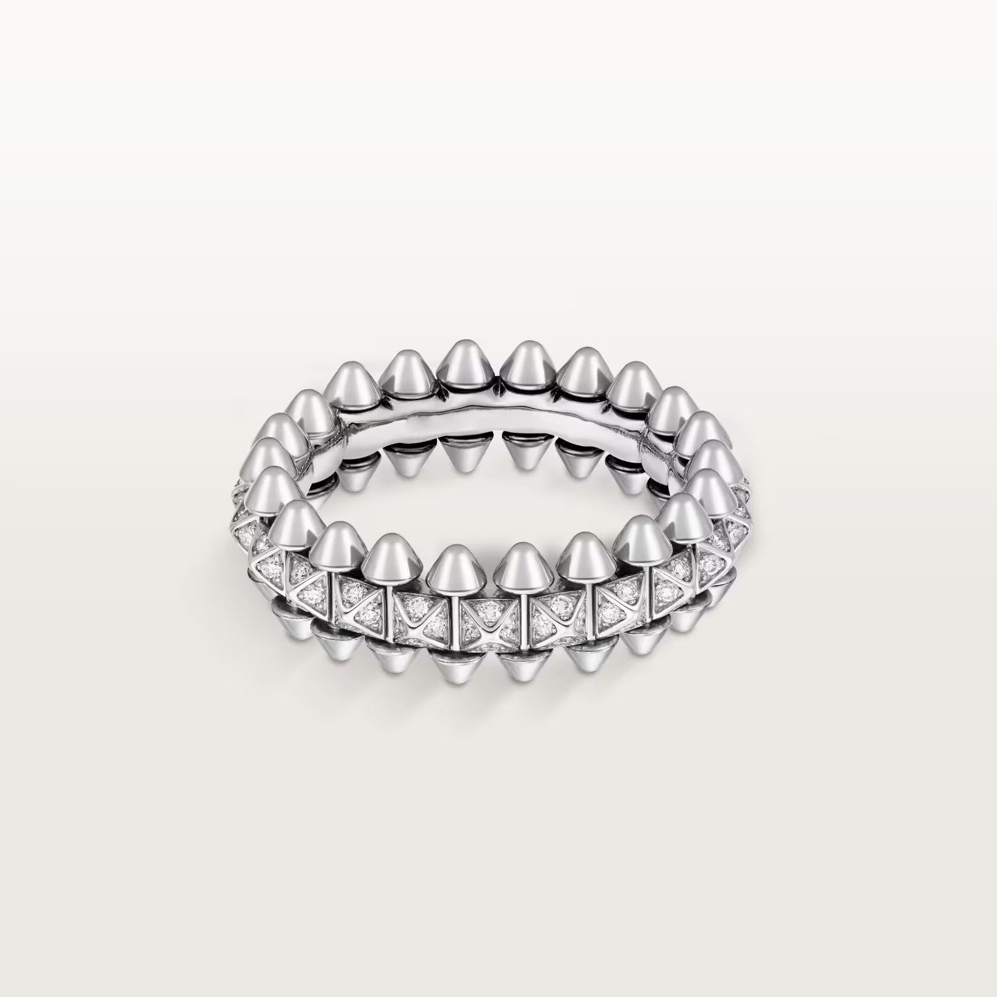 [Luxe Jewelry]CLASH 6.4MM SMALL FULL DIAMOND RING