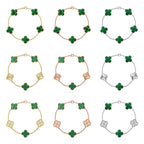 [Luxe] CLOVER 5 MOTIF MALACHITE BRACELET COLLECTION