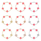 [Luxe] CLOVER 5 MOTIFS  PINK MOP BRACELET COLLECTION