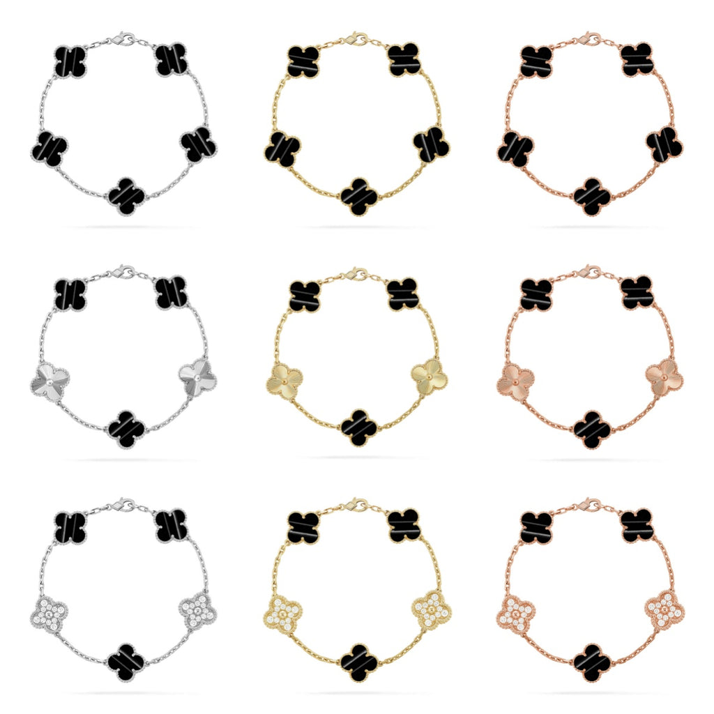 [Luxe] CLOVER 5 MOTIF PULSAR STONE BRACELET COLLECTION