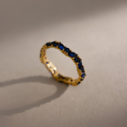 Staggered Marquise Birthstone Ring