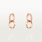 [Luxe Jewelry]LOVE 3.3MM DANGLE HALF DIAMOND EARRINGS