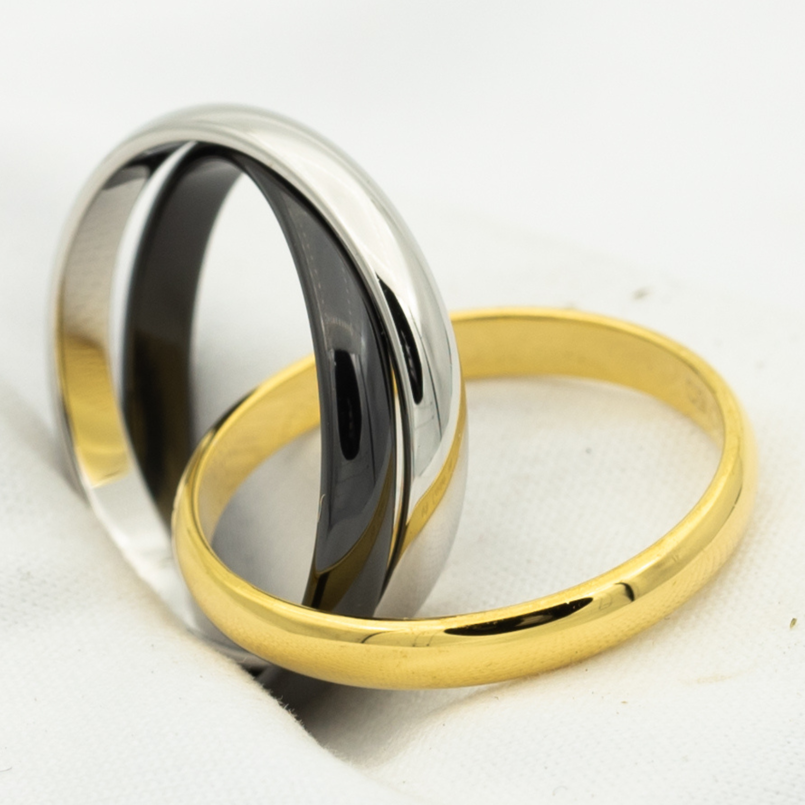 [Luxe]TRINITY RING BLACK GOLD SILVER