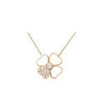 [Luxe]CLOVER MOP DIAMOND ROSE GOLD NECKLACE