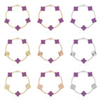 [Luxe] CLOVER 5 MOTIF VIOLET BRACELET COLLECTION