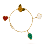 [Luxe]LUCKY SPRING 5 MOTIF GOLD BRACELET