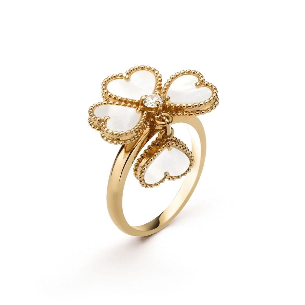 [Luxe]SWEET CLOVER WHITE MOP RING