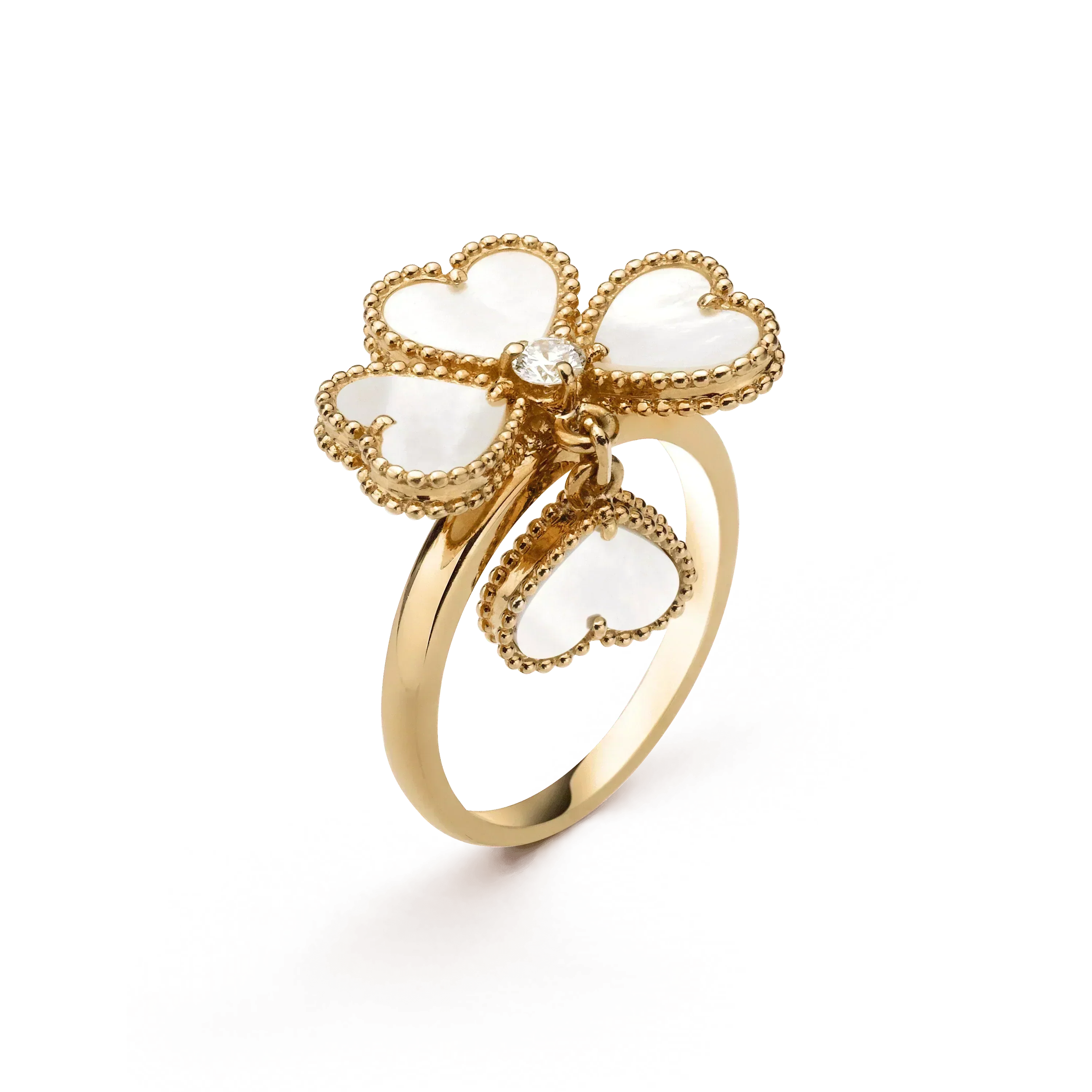 [Luxe]SWEET CLOVER WHITE MOP RING