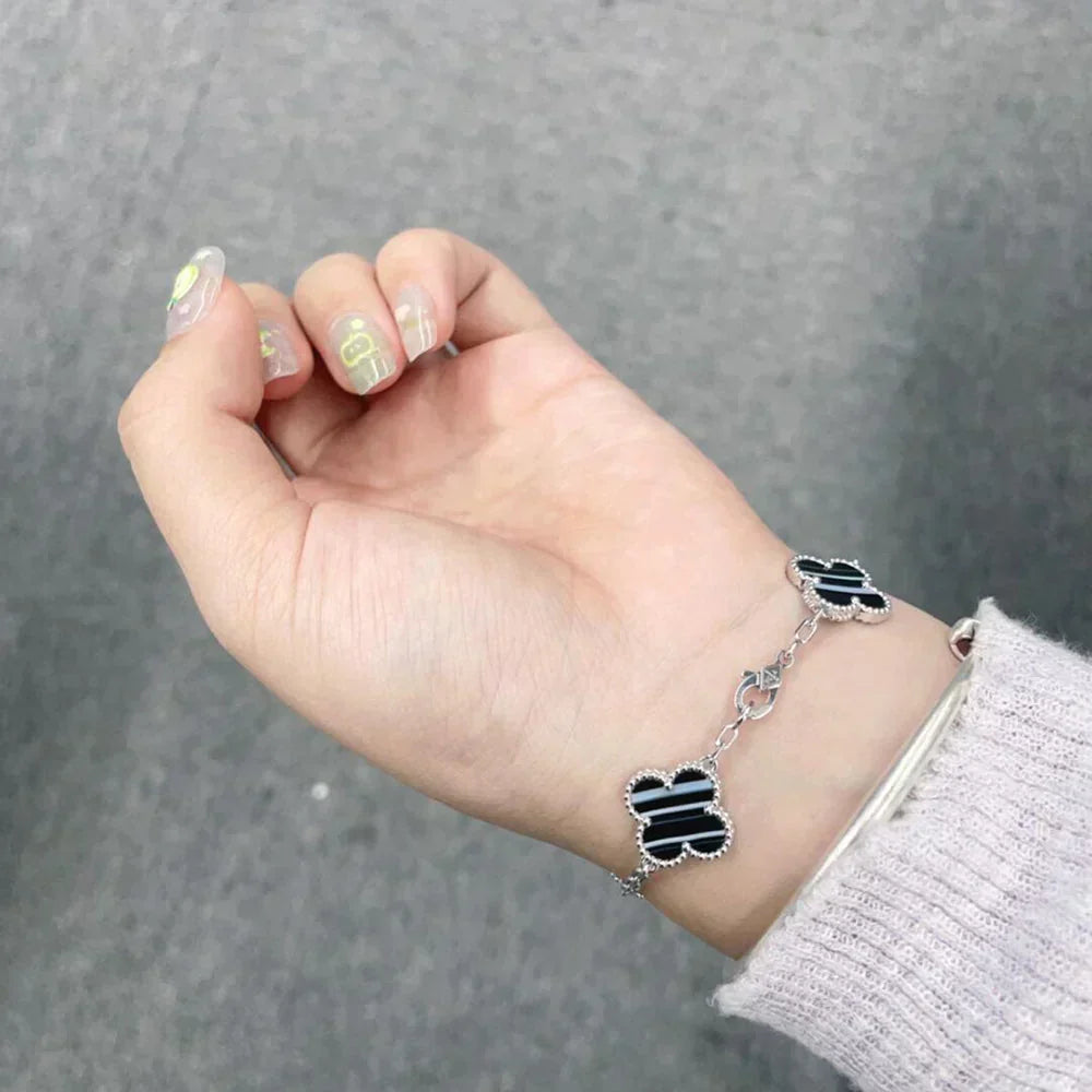 [LUXE] Clover 5-Motif & LOVE Unlimited Bracelet Set