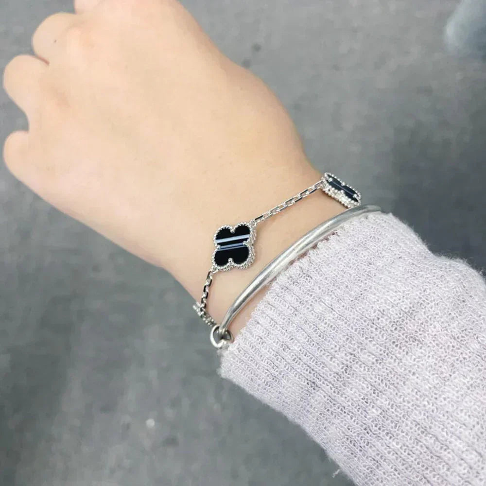 [LUXE] Clover 5-Motif & LOVE Unlimited Bracelet Set